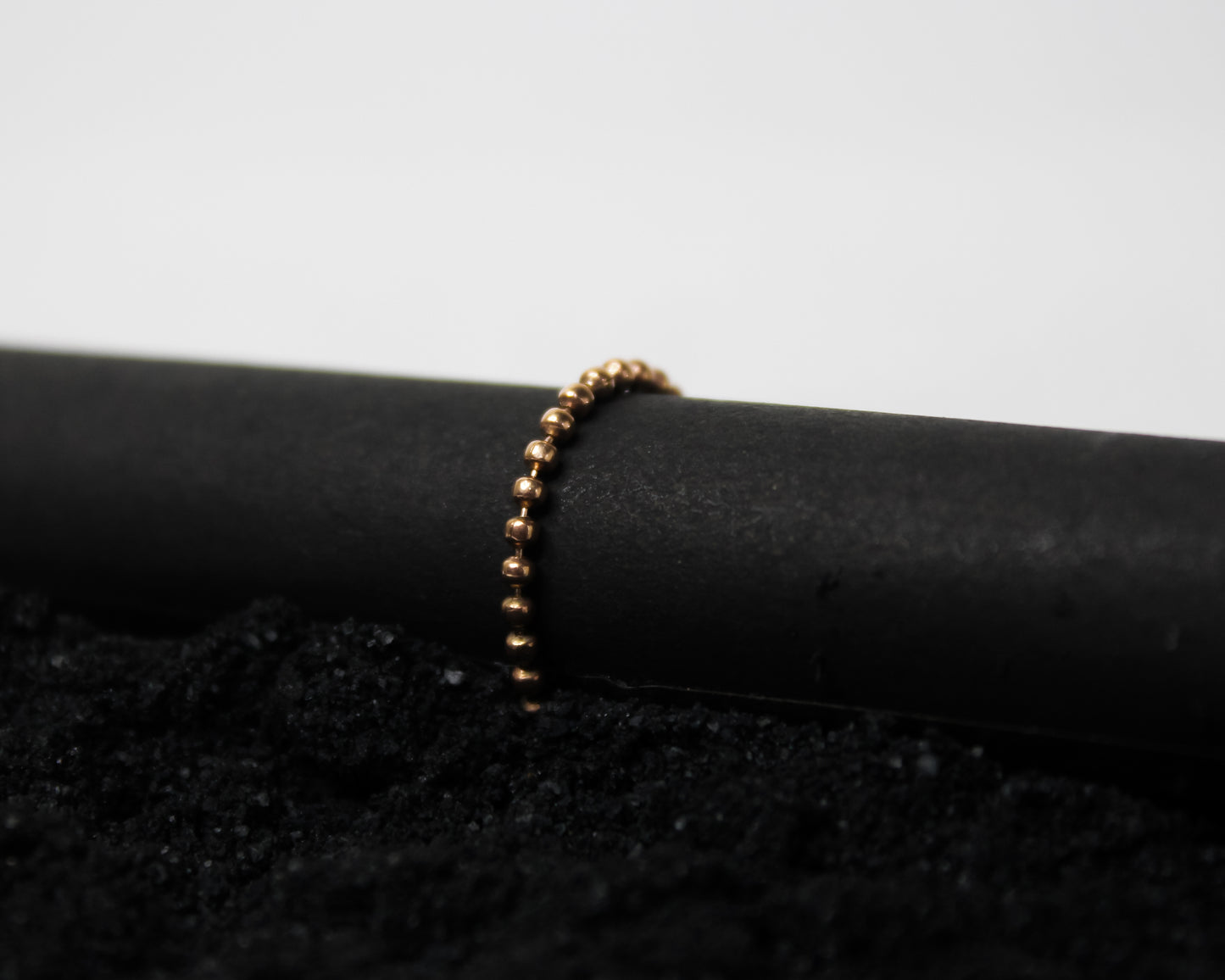 Beads Chain Ring (Rose Gold)