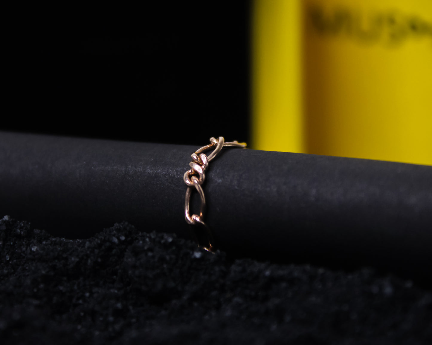 Knot loop chain ring (rose gold)