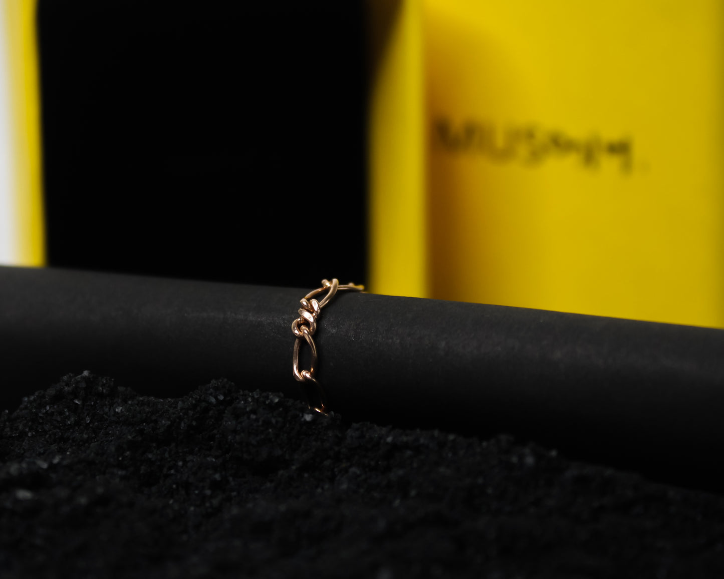 Knot loop chain ring (rose gold)