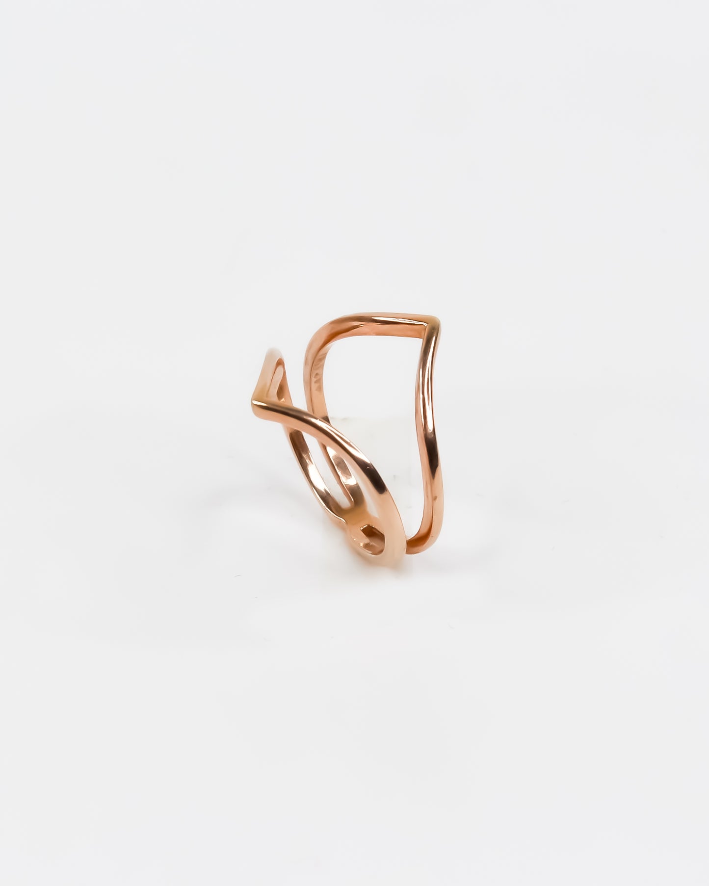 Reflect V ring (Rose Gold)